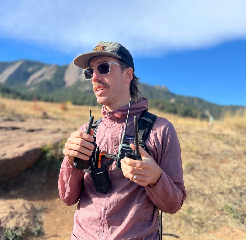 man with radios