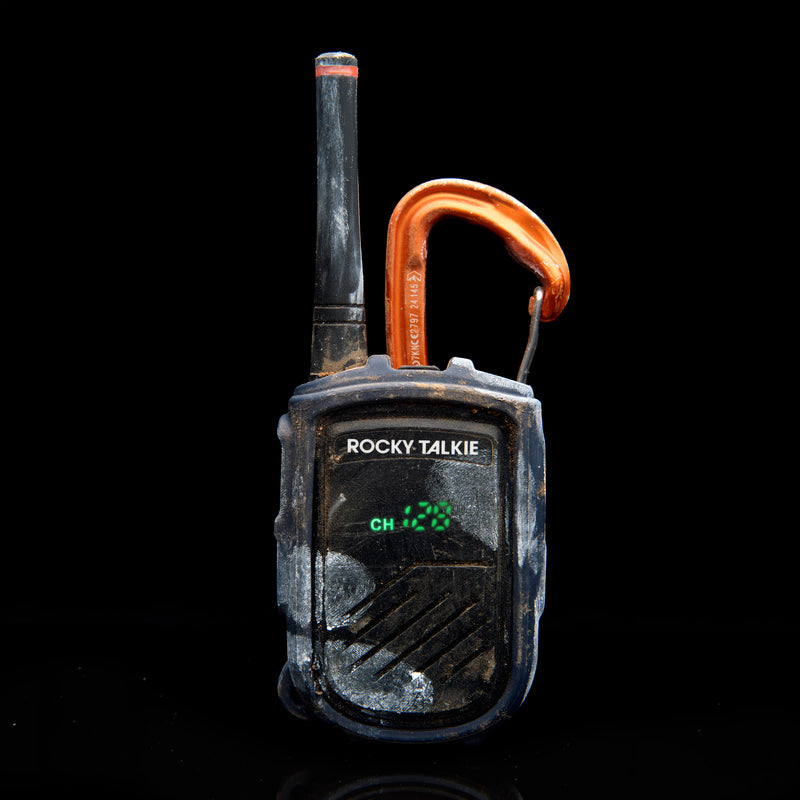 Rocky Talkie Mountain Radio showing durability 