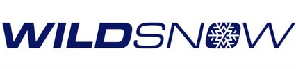 WildSnow logo with blue text and a snowflake symbol